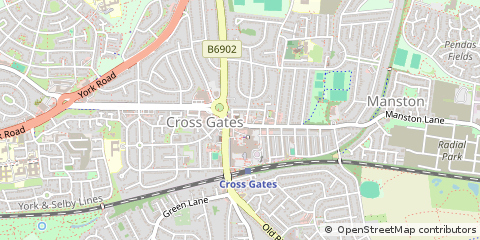 Map of Leeds, West Yorkshire