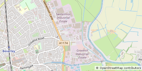 Map of Beverley, East Yorkshire