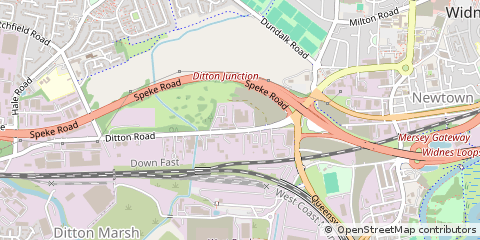 Map of Widnes, Cheshire