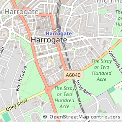 Map of Harrogate, North Yorkshire