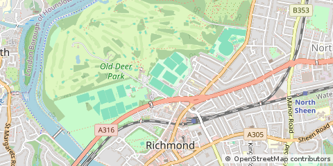 Map of Richmond, Surrey