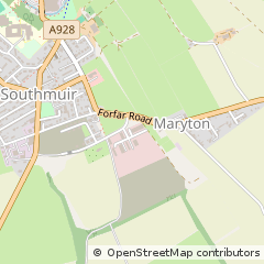 Map of Kirriemuir, Angus