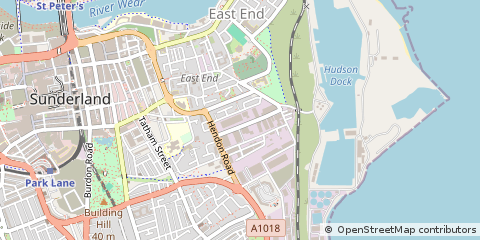 Map of Sunderland