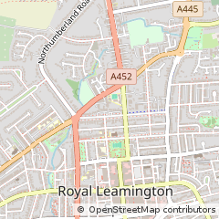 Map of Leamington SPA, Warwickshire