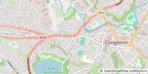 Map of Congleton, Cheshire