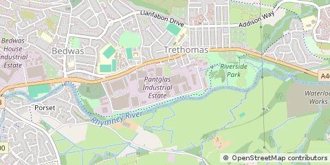 Map of Caerphilly, MID Glamorgan