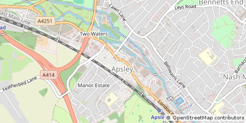 Map of Hemel Hempstead, Hertfordshire