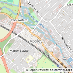 Map of Hemel Hempstead, Hertfordshire