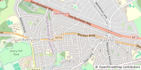 Map of Sidcup, Kent