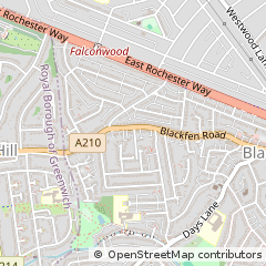 Map of Sidcup, Kent