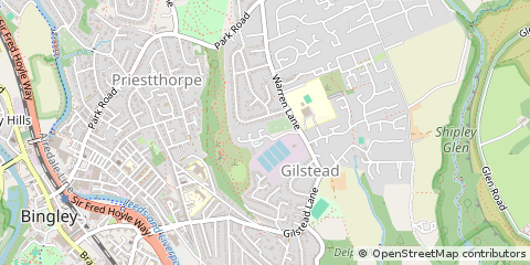 Map of Bingley, West Yorkshire