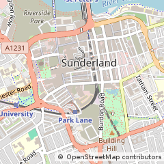 Map of Sunderland, Tyne & Wear