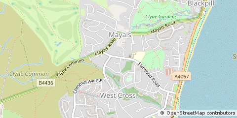 Map of Swansea