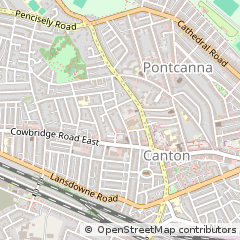 Map of Cardiff, Caerdydd