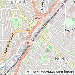 Map of Sheffield, South Yorkshire