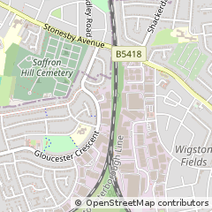 Map of Wigston, Leicestershire