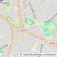 Map of Surbiton, Surrey