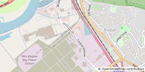 Map of Port Talbot, South Wales