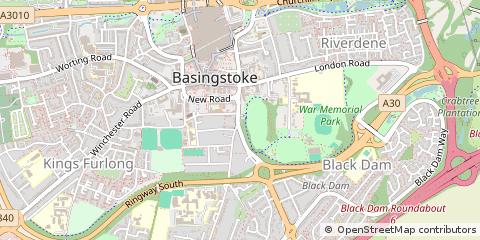 Map of Basingstoke