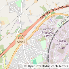 Map of Redruth, Cornwall