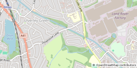 Map of Solihull, West Midlands