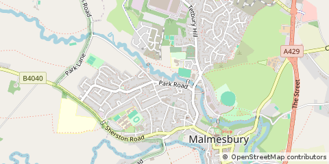 Map of Malmesbury, Wiltshire