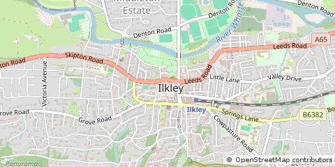 Map of Ilkley, West Yorkshire