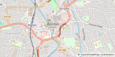 Map of Boston, Lincolnshire