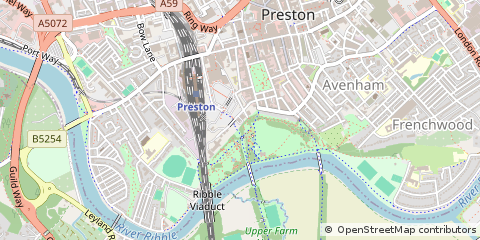 Map of Preston
