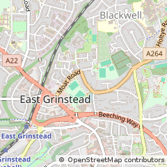 Map of East Grinstead, West Sussex