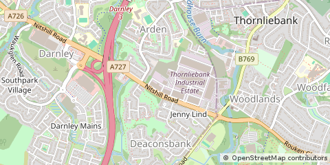Map of Glasgow, East Renfrewshire