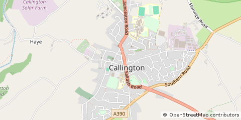 Map of Callington, Cornwall