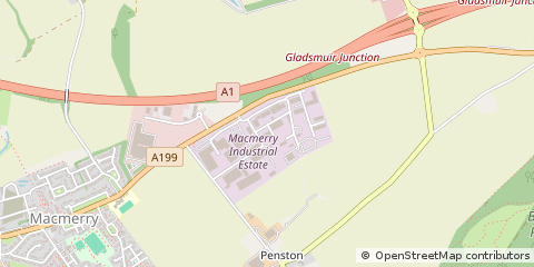 Map of East Lothian