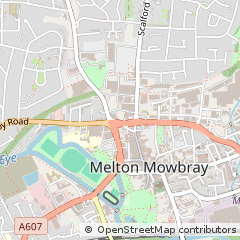 Map of Melton Mowbray, Leicestershire