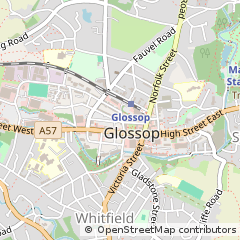 Map of Glossop, Derbyshire