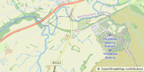 Map of Keswick, Cumbria