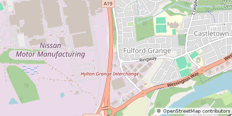 Map of Sunderland, Tyne & Wear