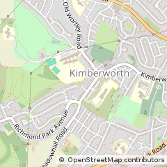 Map of Rotherham, South Yorkshire