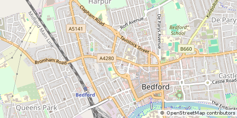 Map of Bedford