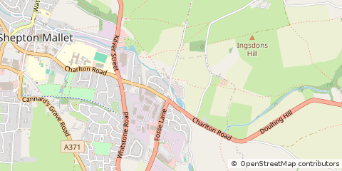 Map of Shepton Mallet, Somerset