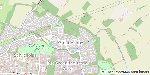 Map of Stevenage, Hertfordshire
