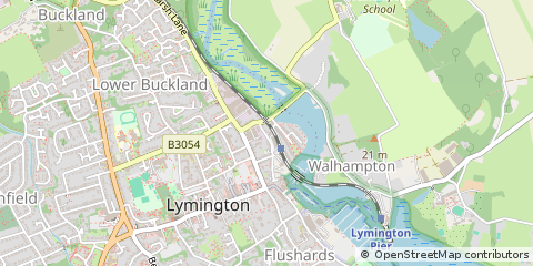 Map of Lymington, Hampshire
