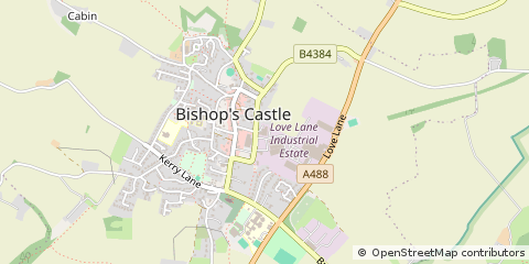 Map of Bishops Castle, Salop