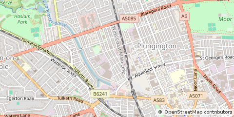 Map of Preston, Lancashire