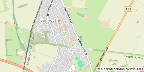 Map of Kings Worthy, Hampshire