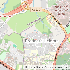 Map of Leicester, Leicestershire