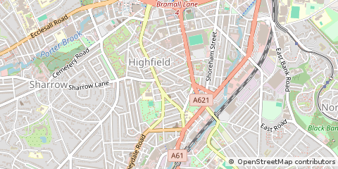 Map of South Yorkshire
