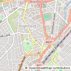 Map of South Yorkshire