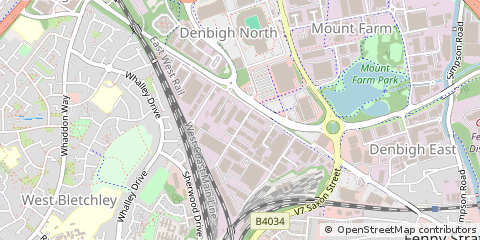 Map of Milton Keynes, Buckinghamshire