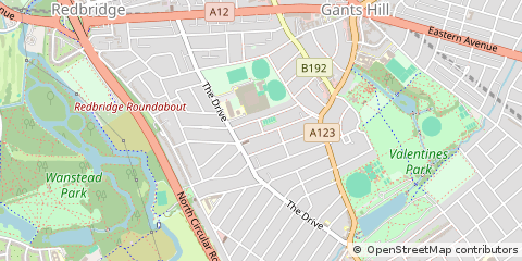 Map of Ilford, Essex